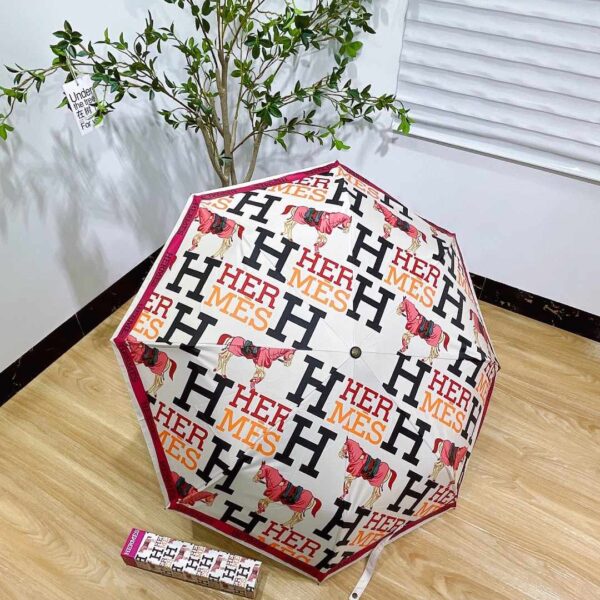 Pluie De H Umbrella With Logo Horse White
