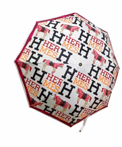 Pluie De H Umbrella With Logo Horse White