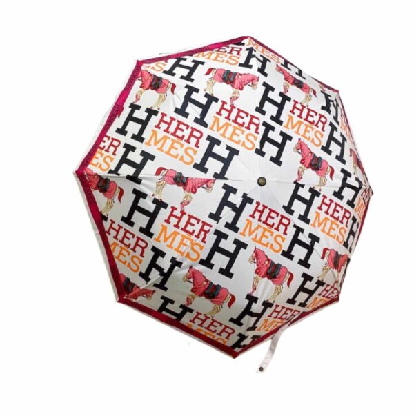 Pluie De H Umbrella With Logo Horse White