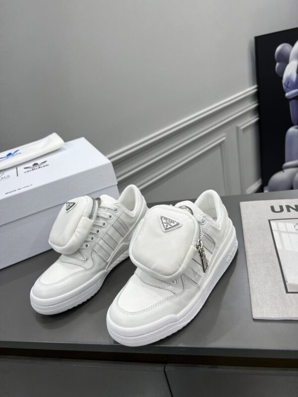 Prada Adidas For Prada Re-Nylon Forum Sneakers White For Women 1.6in/40mm PRD 2EG390_3LJX_F01CD