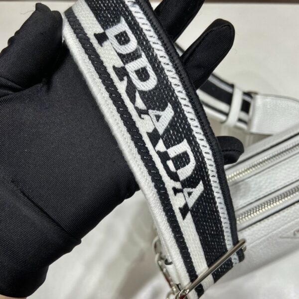 Prada Bag With Shoulder Strap White For Women, Women's Bags 8.6in/22cm 1BH082_2DKV_F0009_V_3OM