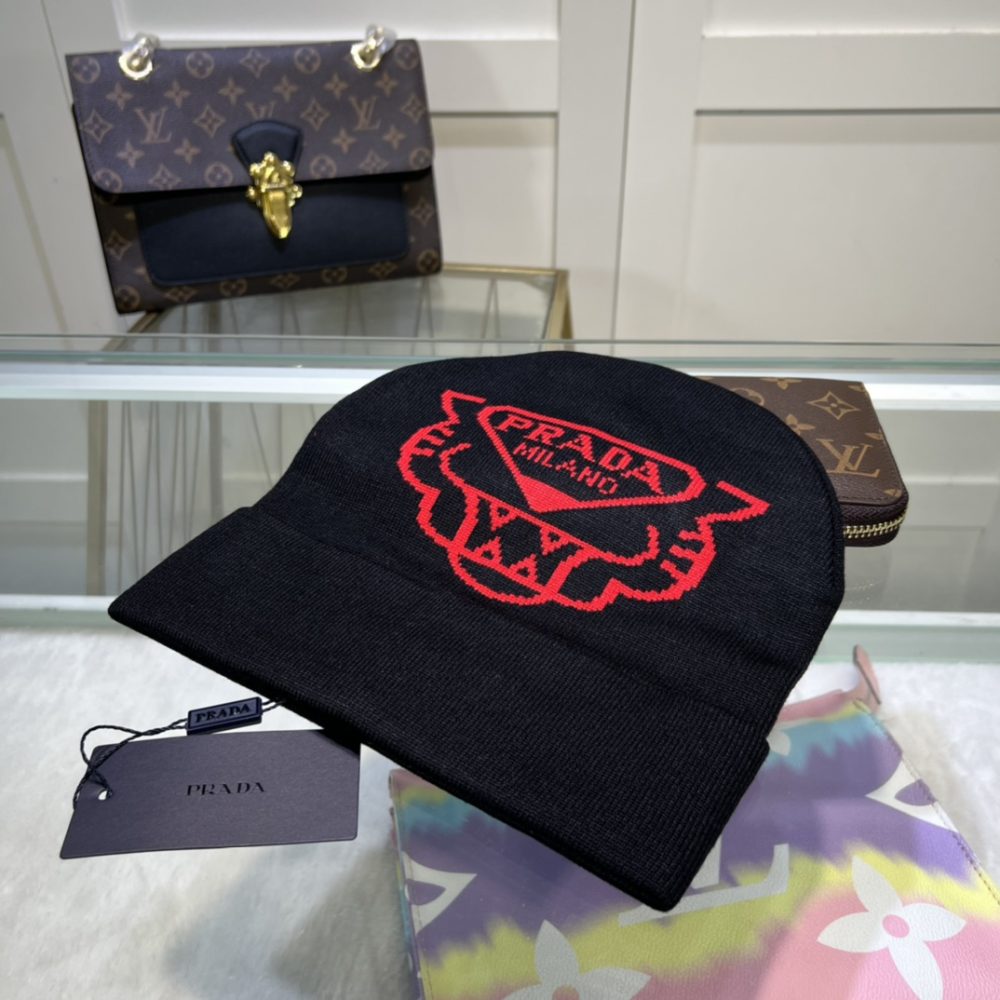 Prada Beanie In Black - Image 4