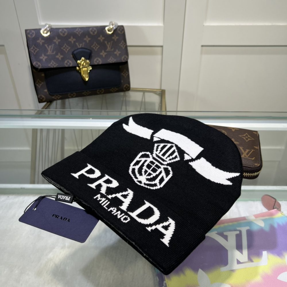 Prada Beanie In Black - Image 2