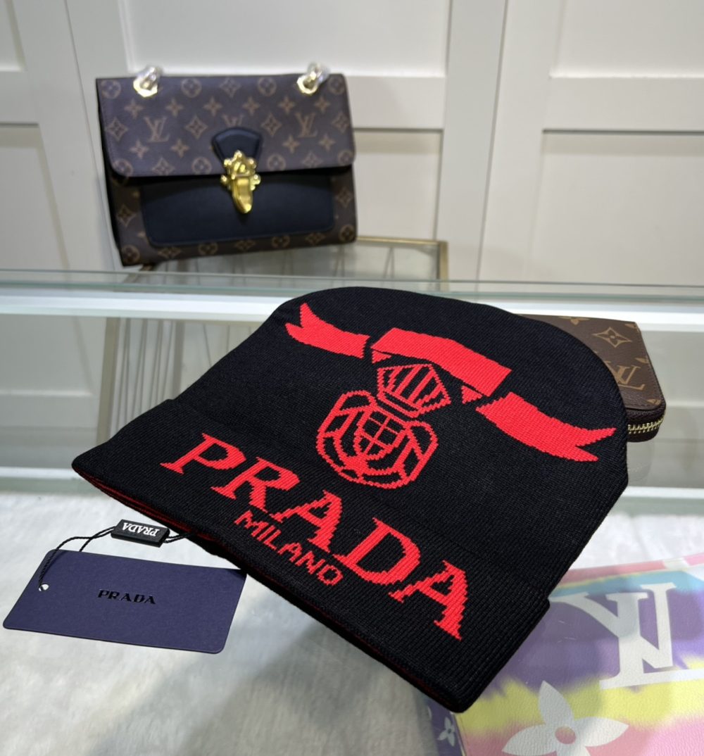 Prada Beanie In Black