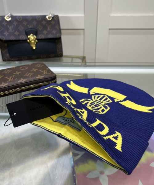 Prada Beanie In Blue