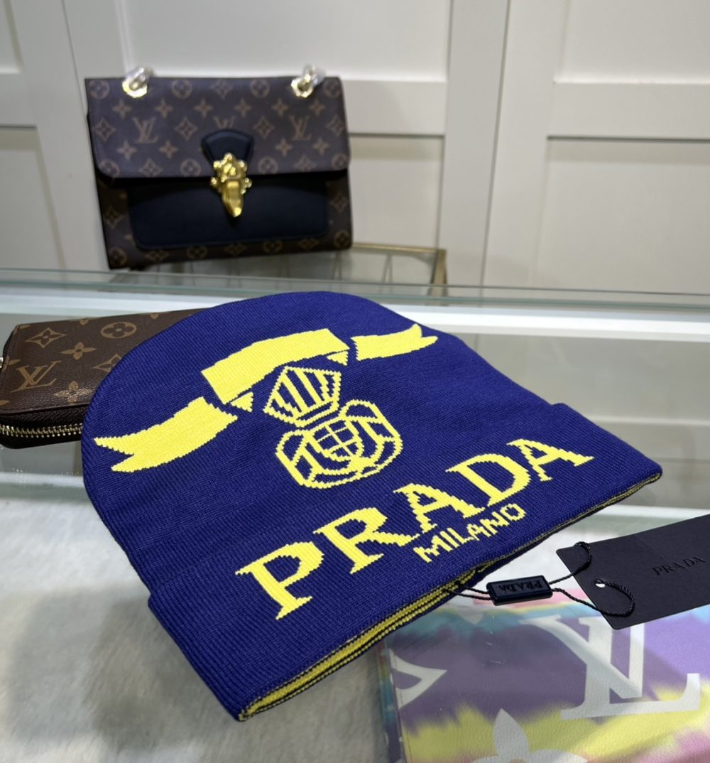 Prada Beanie In Blue