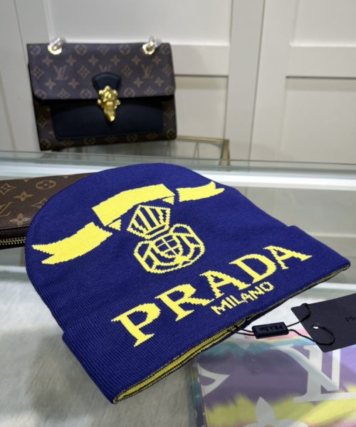 Prada Beanie In Blue