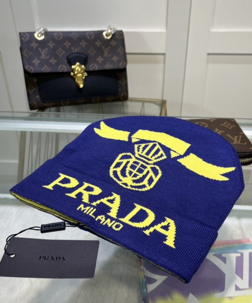 Prada Beanie In Blue