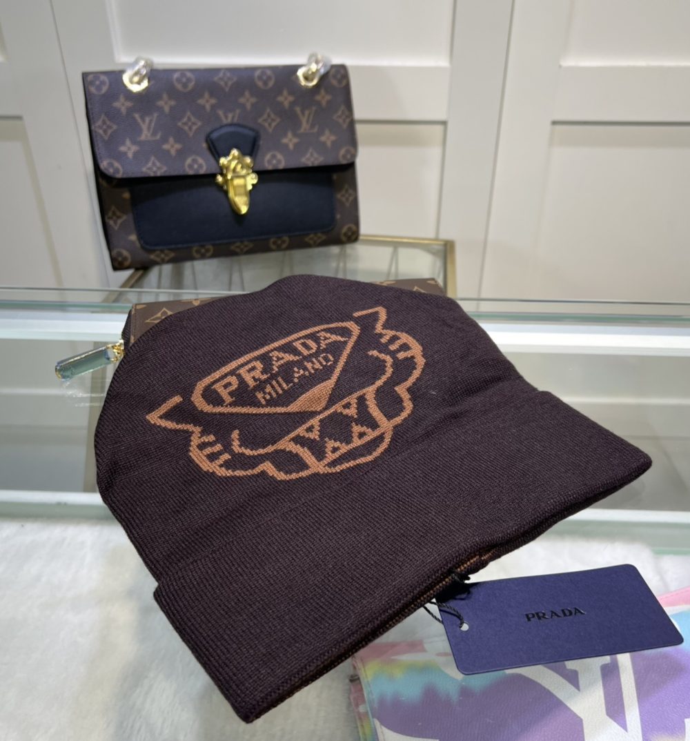 Prada Beanie In Brown