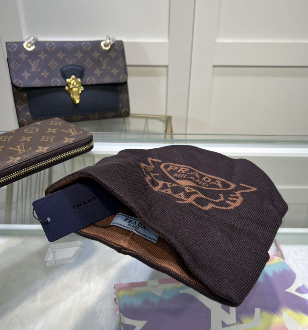 Prada Beanie In Brown