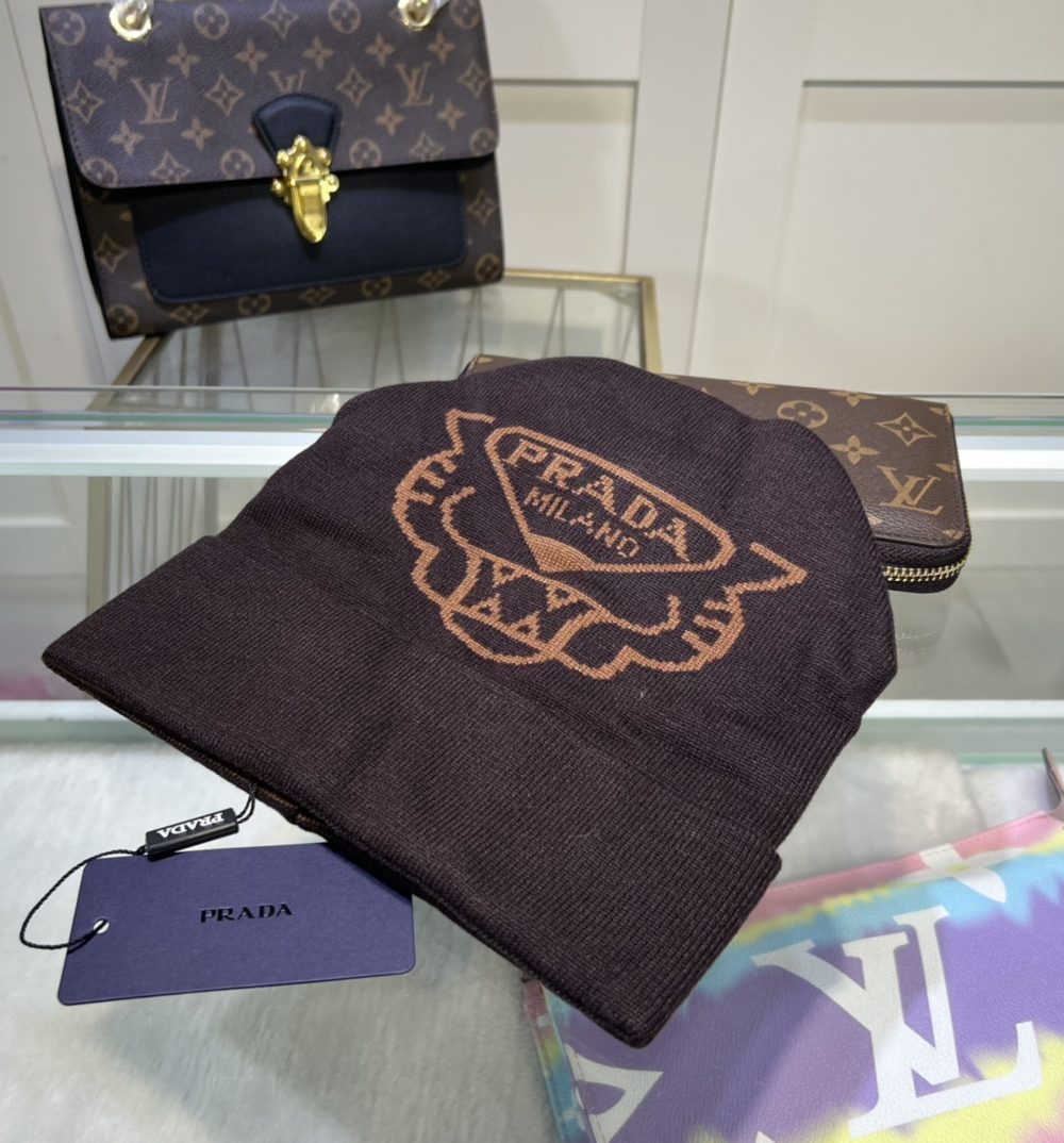 Prada Beanie In Brown
