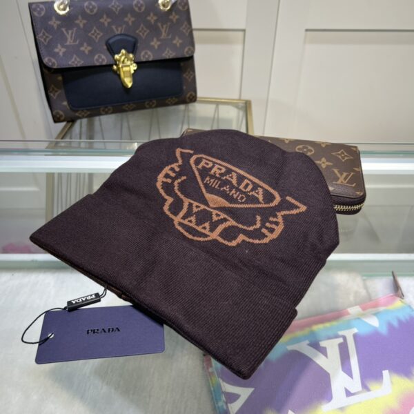 Prada Beanie In Brown