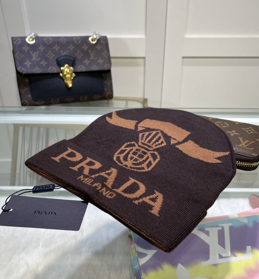 Prada Beanie In Brown