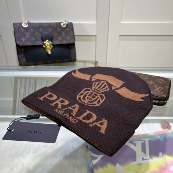 Prada Beanie In Brown