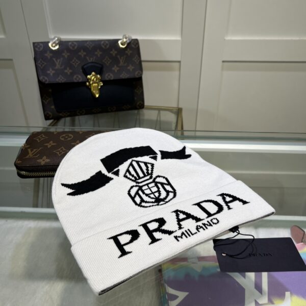 Prada Beanie In White