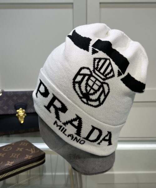 Prada Beanie In White