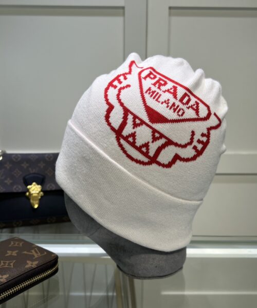 Prada Beanie In White