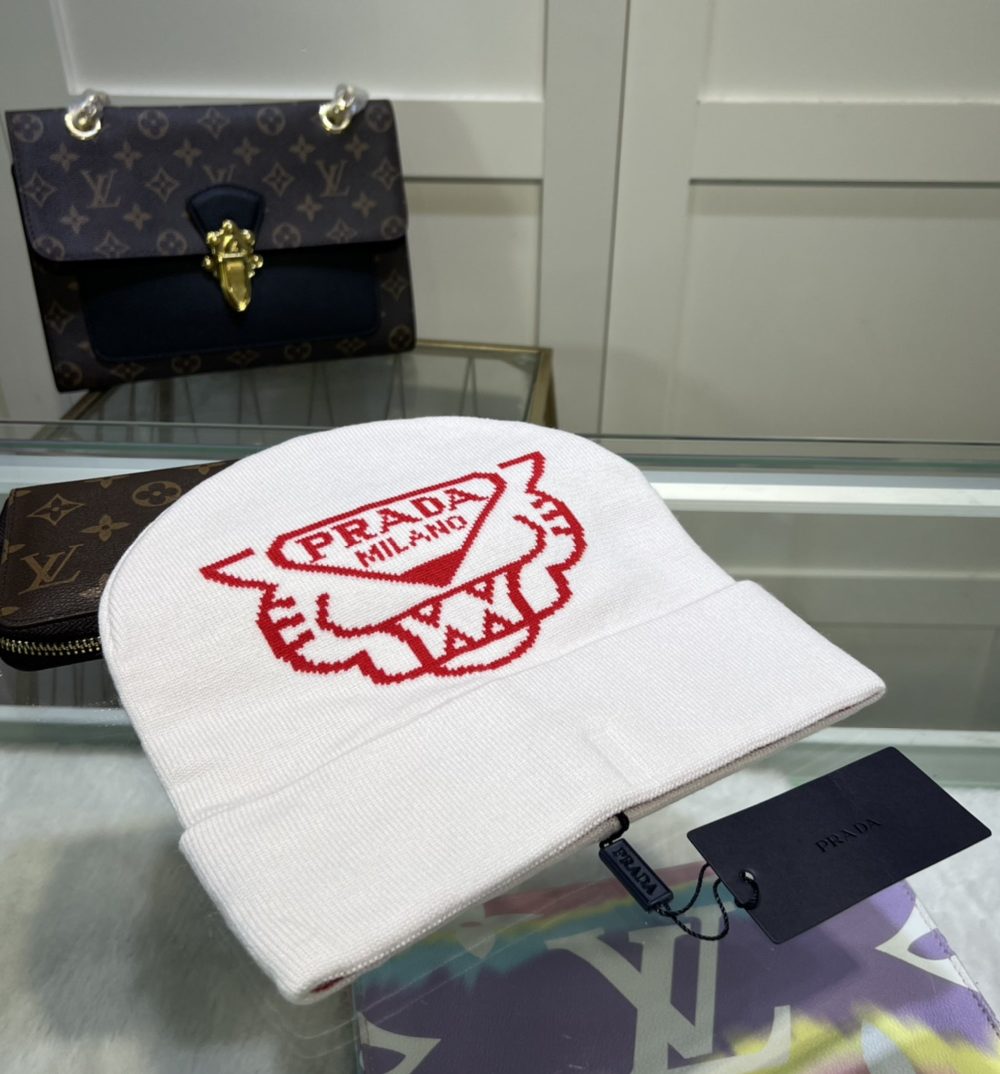 Prada Beanie In White