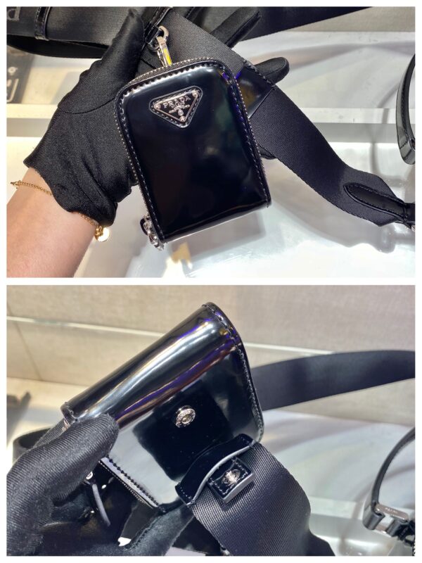 Prada Brique Saffiano Bag Black For Women, Women's Bags 8.6in/22cm 2VH069_9Z2_F0002_V_YMI