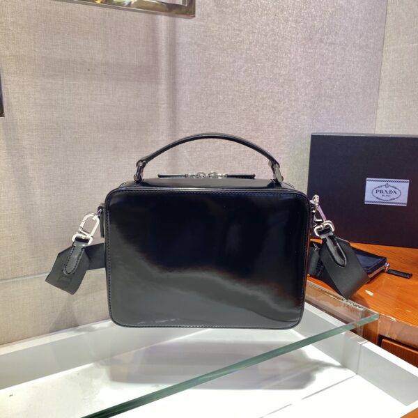 Prada Brique Saffiano Bag Black For Women, Women's Bags 8.6in/22cm 2VH069_9Z2_F0002_V_YMI