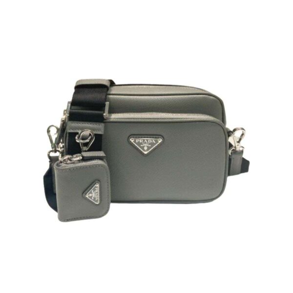 Prada Brique Saffiano Bag Grey For Women 7.9in/20m
