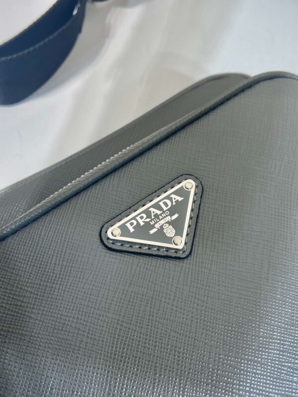 Prada Brique Saffiano Bag Grey For Women 7.9in/20m