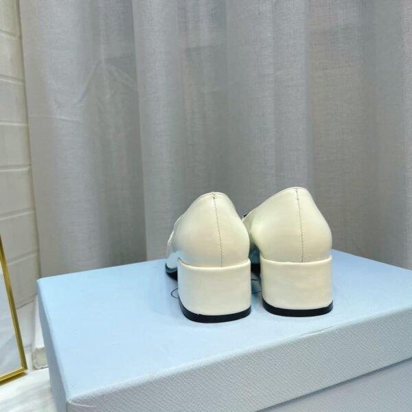 Prada Brushed Loafers White 2.17in/55mm For Women PRD