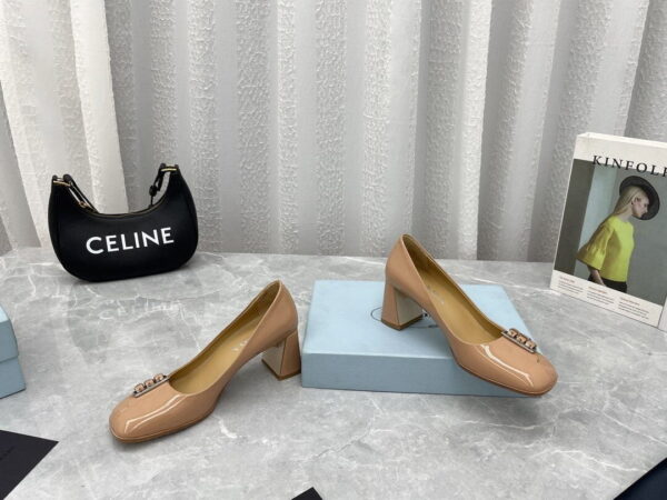 Prada Brushed Pumps Beige For Women 2.5in/65mm PRD