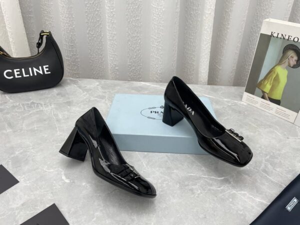 Prada Brushed Pumps Black For Women 2.5in/65mm PRD