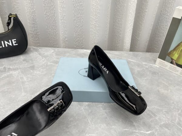 Prada Brushed Pumps Black For Women 2.5in/65mm PRD
