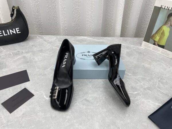 Prada Brushed Pumps Black For Women 2.5in/65mm PRD