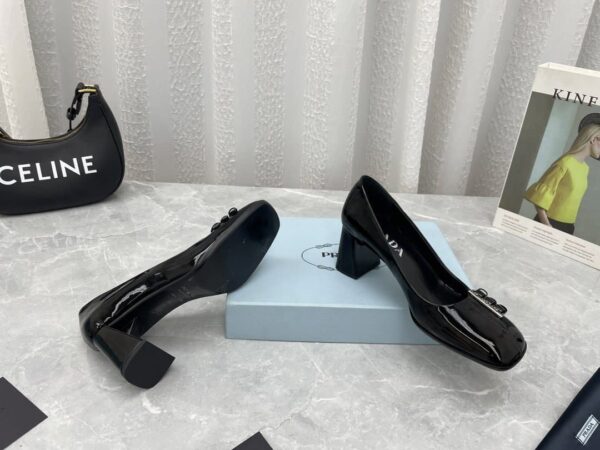 Prada Brushed Pumps Black For Women 2.5in/65mm PRD