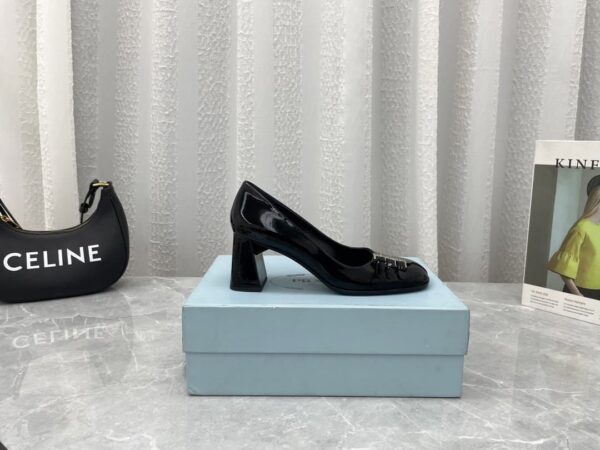 Prada Brushed Pumps Black For Women 2.5in/65mm PRD