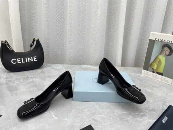 Prada Brushed Pumps Black For Women 2.5in/65mm PRD