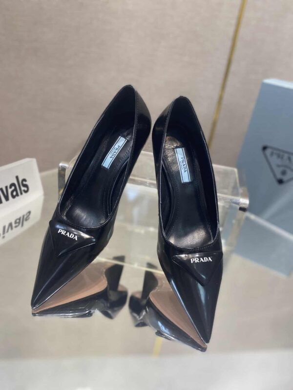 Prada Brushed Pumps Black For Women 2.6in/65mm PRD