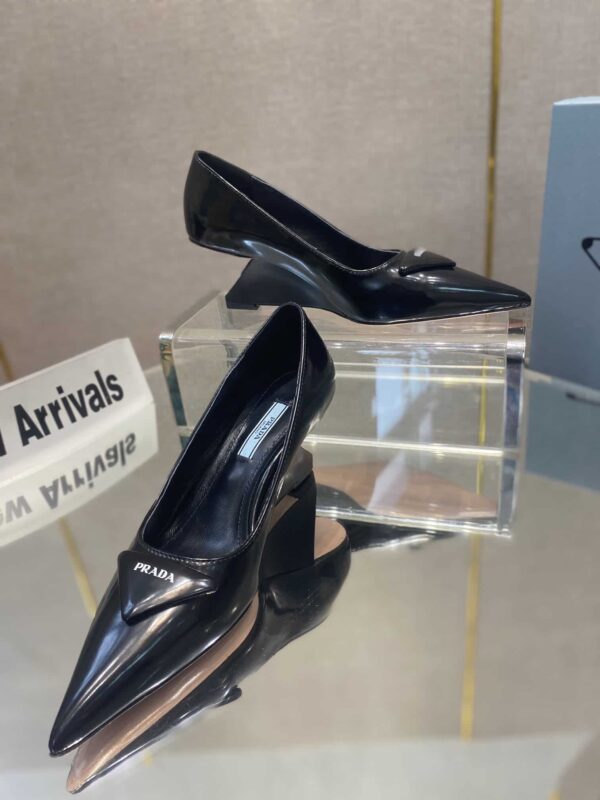 Prada Brushed Pumps Black For Women 2.6in/65mm PRD