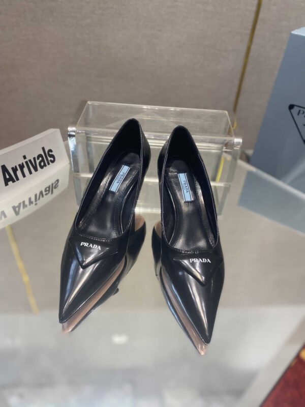 Prada Brushed Pumps Black For Women 2.6in/65mm PRD