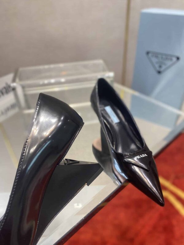 Prada Brushed Pumps Black For Women 2.6in/65mm PRD