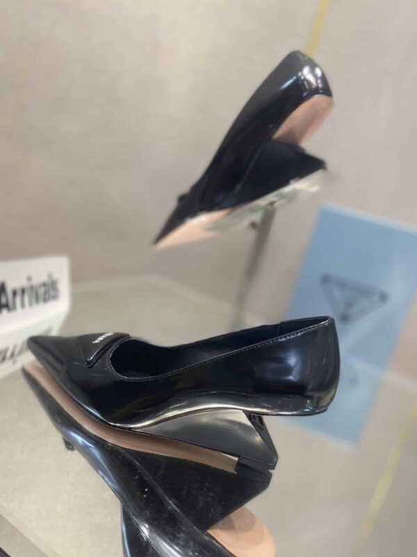 Prada Brushed Pumps Black For Women 2.6in/65mm PRD