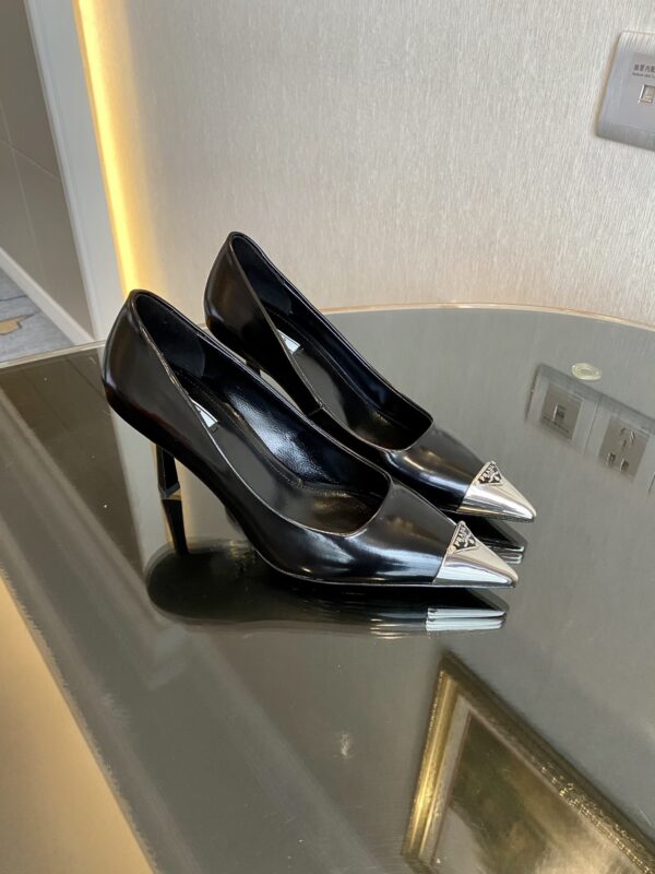 Prada Brushed Pumps Black For Women 2.9in/75mm PRD