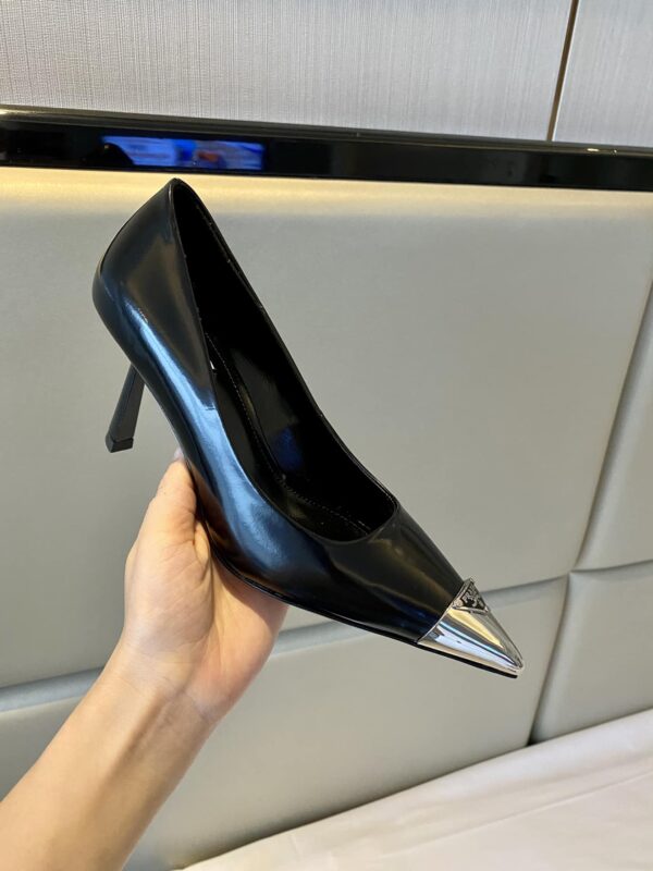 Prada Brushed Pumps Black For Women 2.9in/75mm PRD