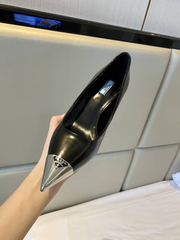 Prada Brushed Pumps Black For Women 2.9in/75mm PRD