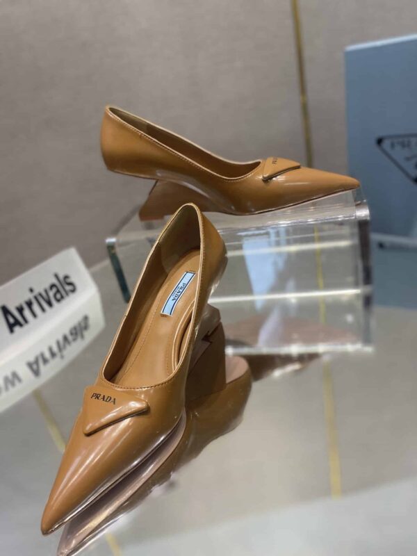 Prada Brushed Pumps Brown For Women 2.6in/65mm PRD