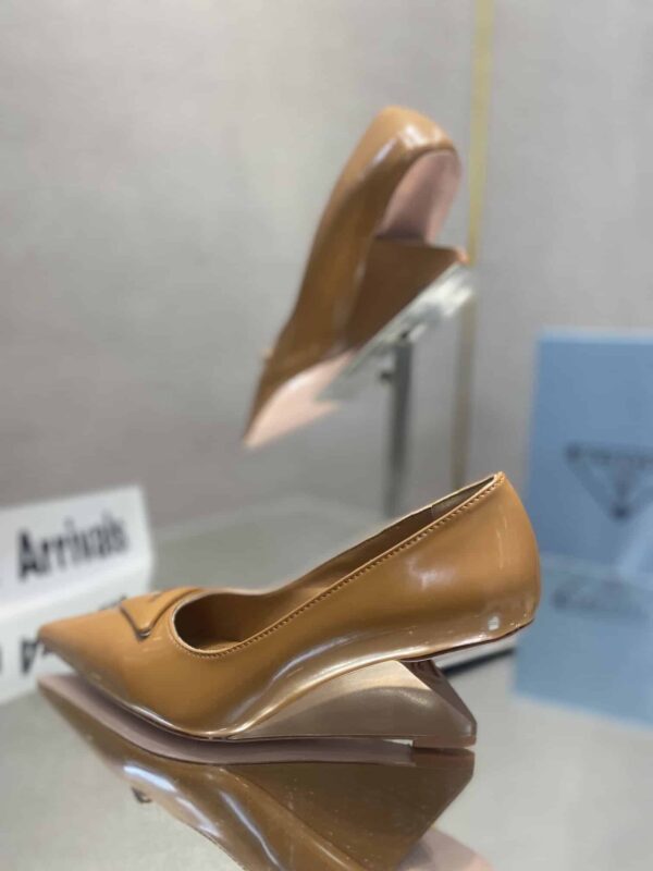 Prada Brushed Pumps Brown For Women 2.6in/65mm PRD
