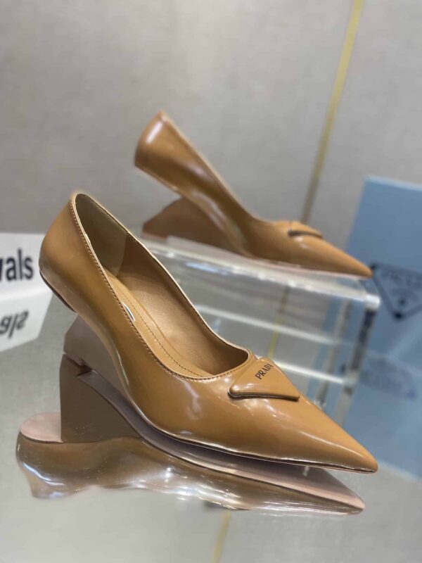 Prada Brushed Pumps Brown For Women 2.6in/65mm PRD