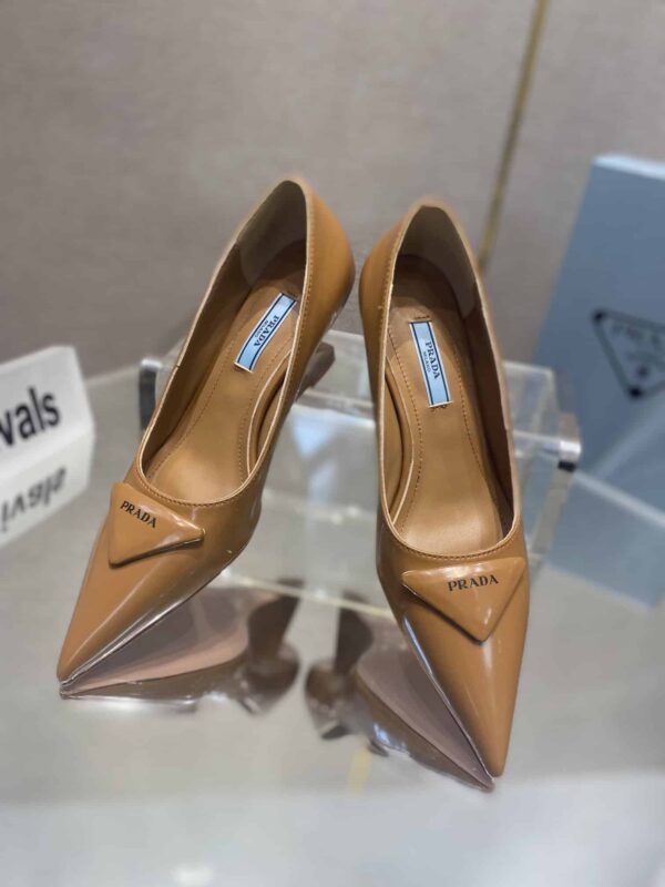Prada Brushed Pumps Brown For Women 2.6in/65mm PRD