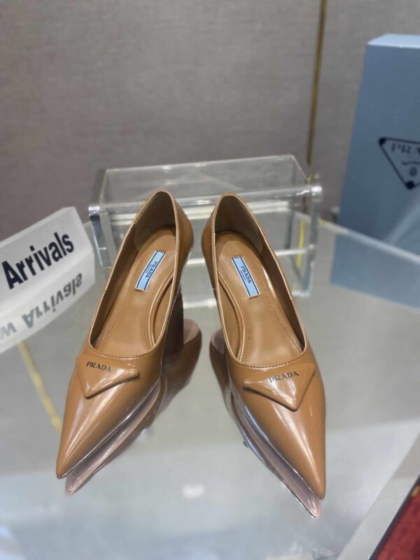 Prada Brushed Pumps Brown For Women 2.6in/65mm PRD