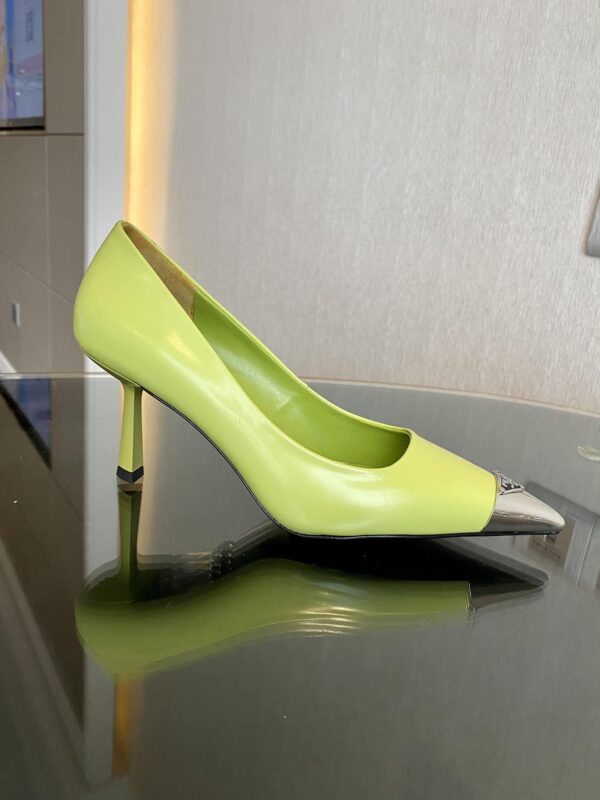 Prada Brushed Pumps Green For Women 2.9in/75mm PRD