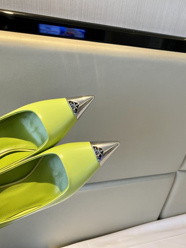 Prada Brushed Pumps Green For Women 2.9in/75mm PRD