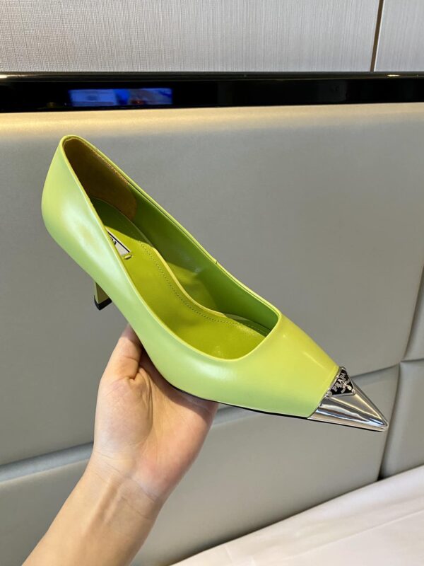 Prada Brushed Pumps Green For Women 2.9in/75mm PRD